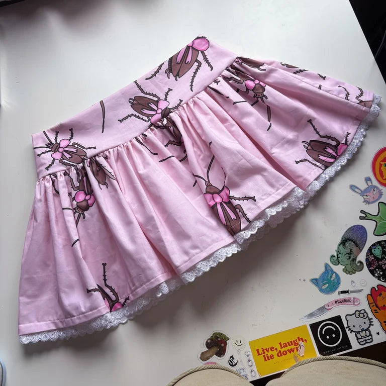 Cockroach Ruffled Mini Skirt (UK6)