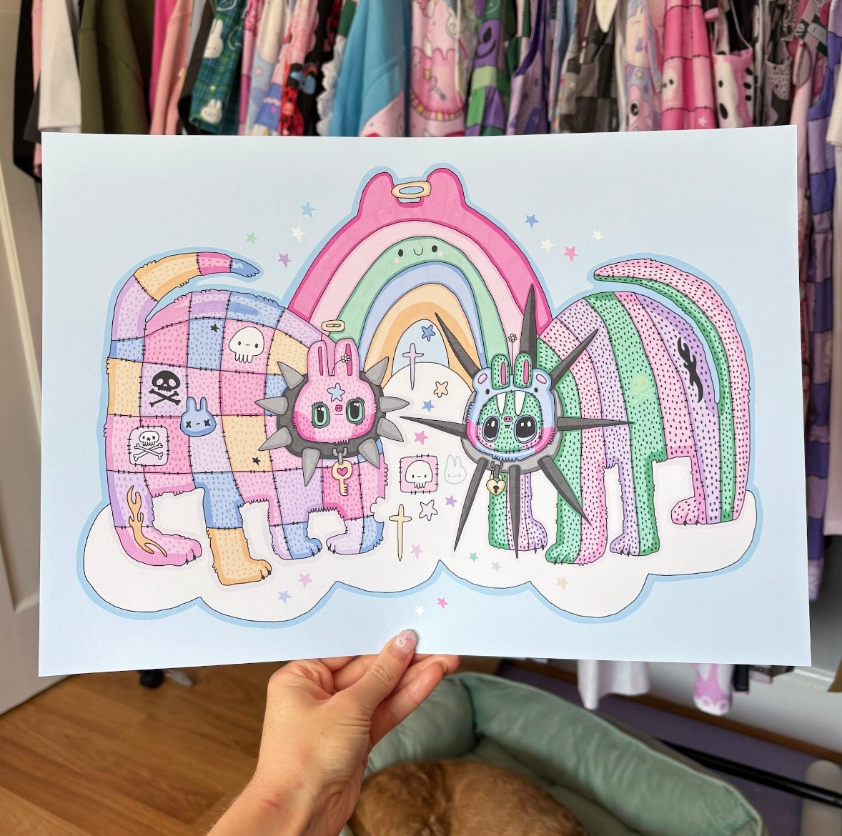 Spikey Girlfriends A3 Print