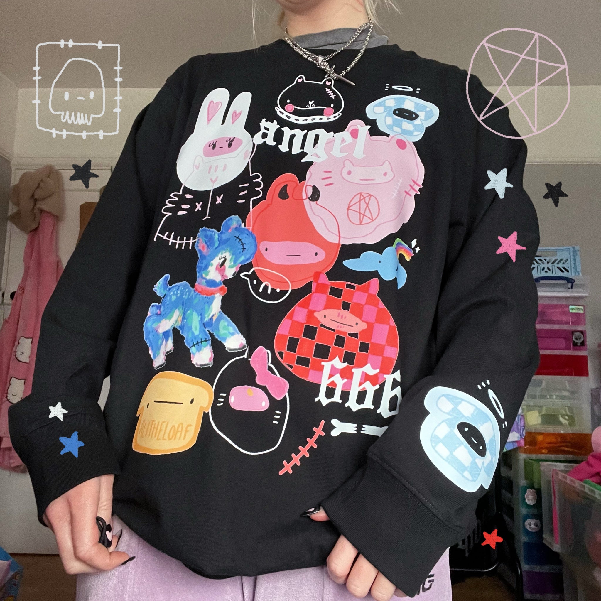 Angel 666 Longsleeve T-shirt (made to order)