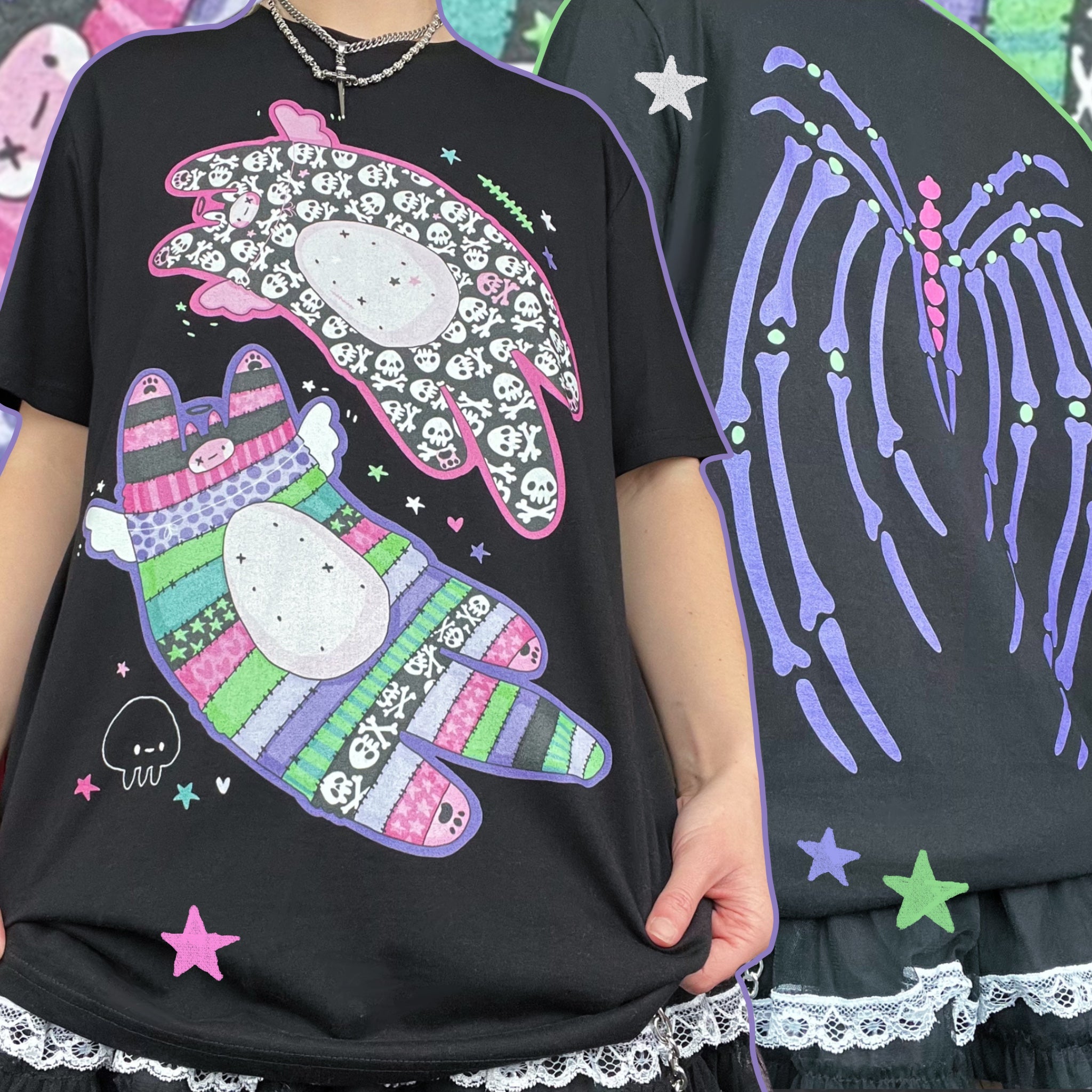 Spooky Cats T-shirt (made 2 order)