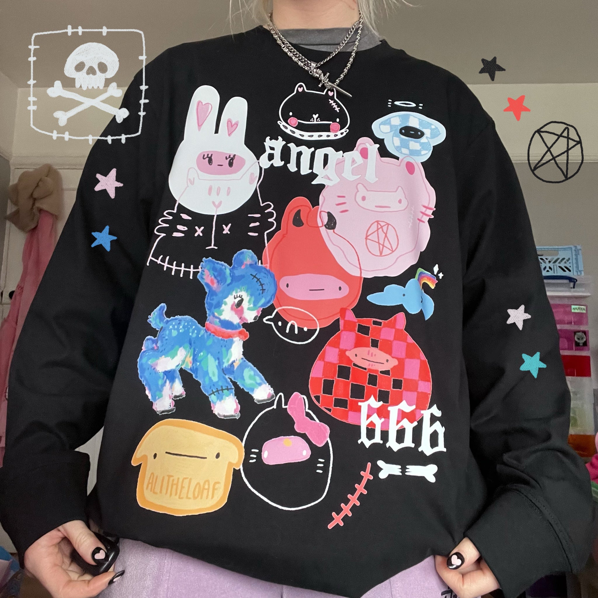 Angel 666 Longsleeve T-shirt (made to order)