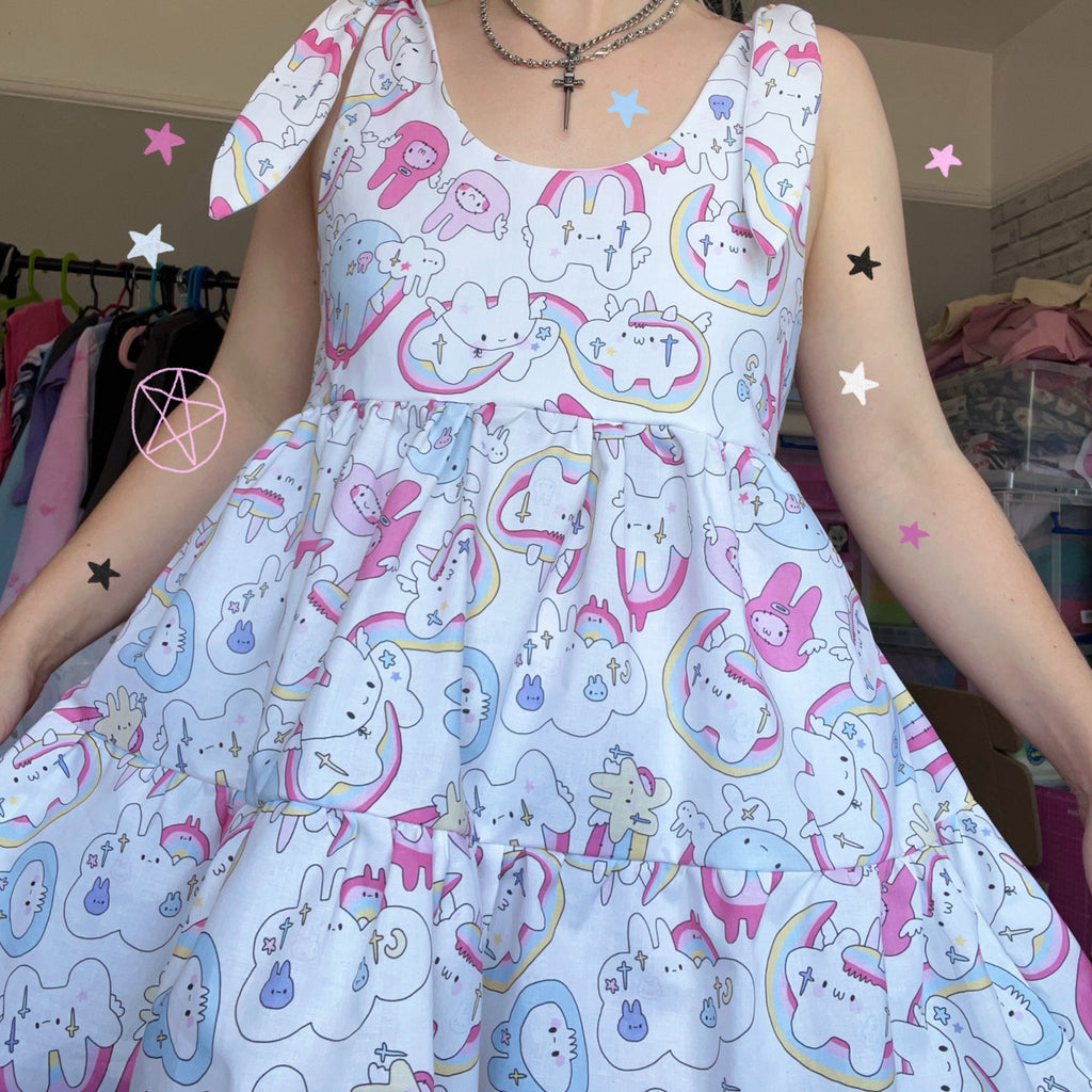 Unicorn and Bunnies Dress *choose ur style* (made 2 order)