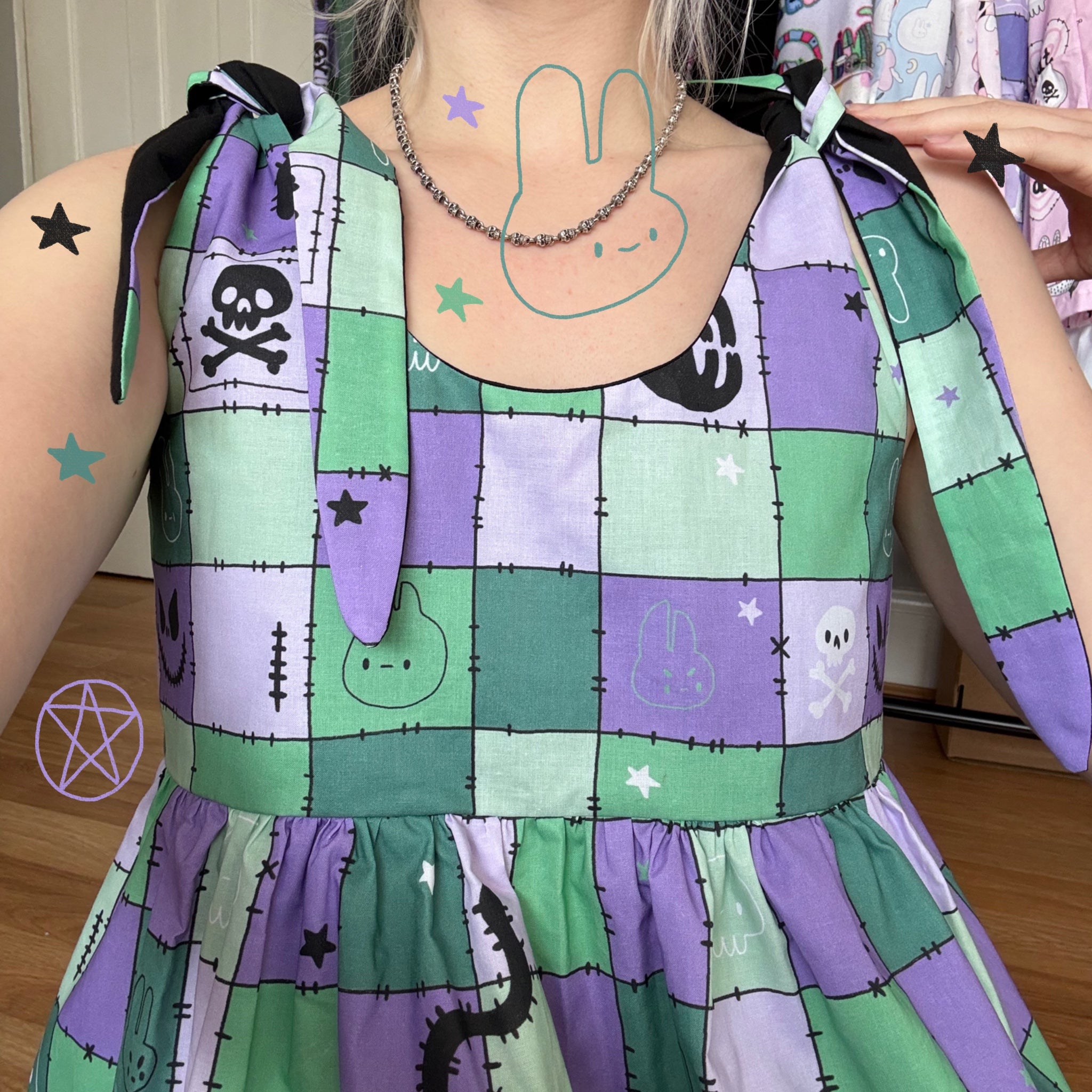 Spooky Check Dress *choose ur style* (made 2 order)