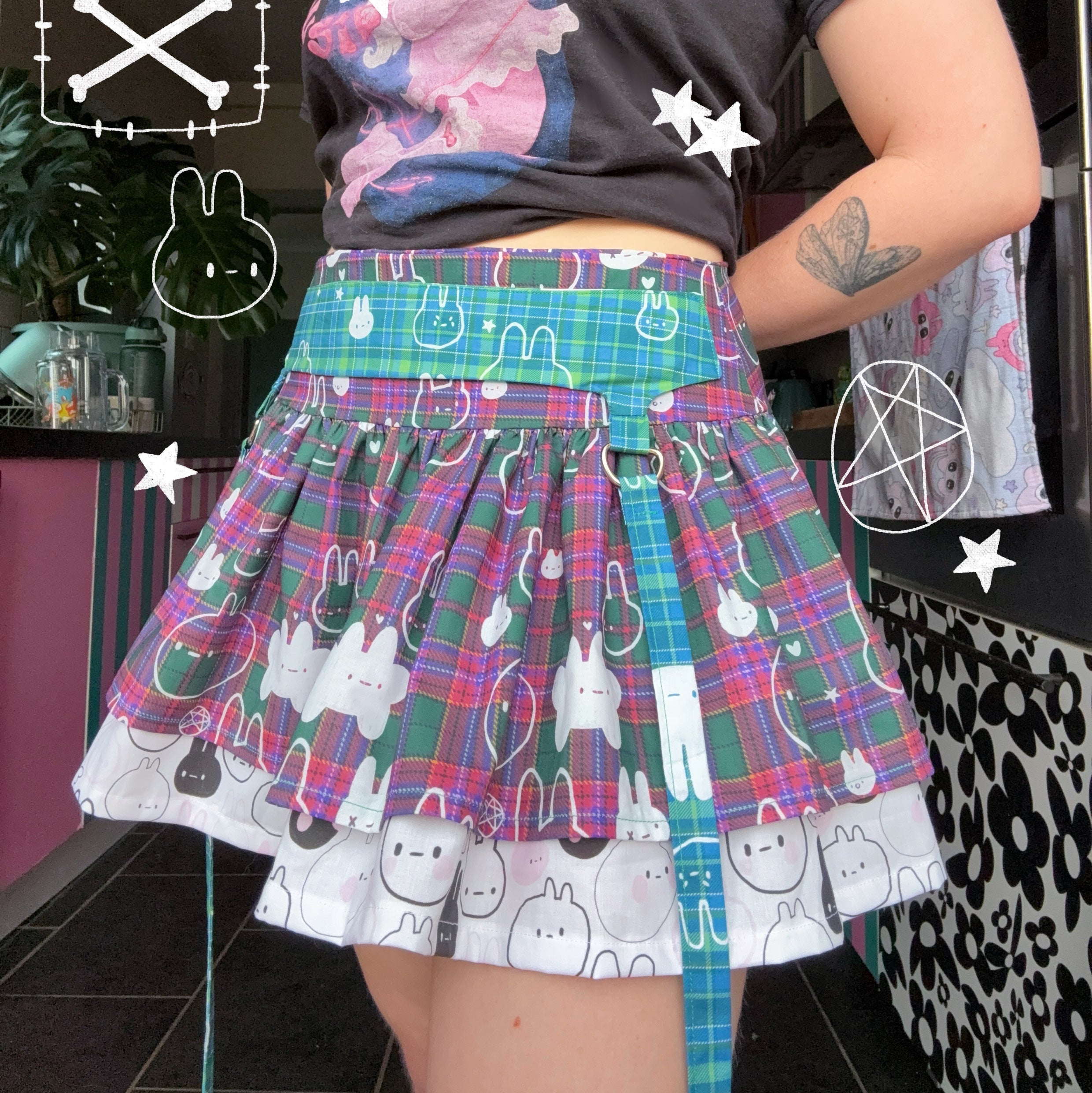 Tartan Mini Ruffled Skirt (UK10)