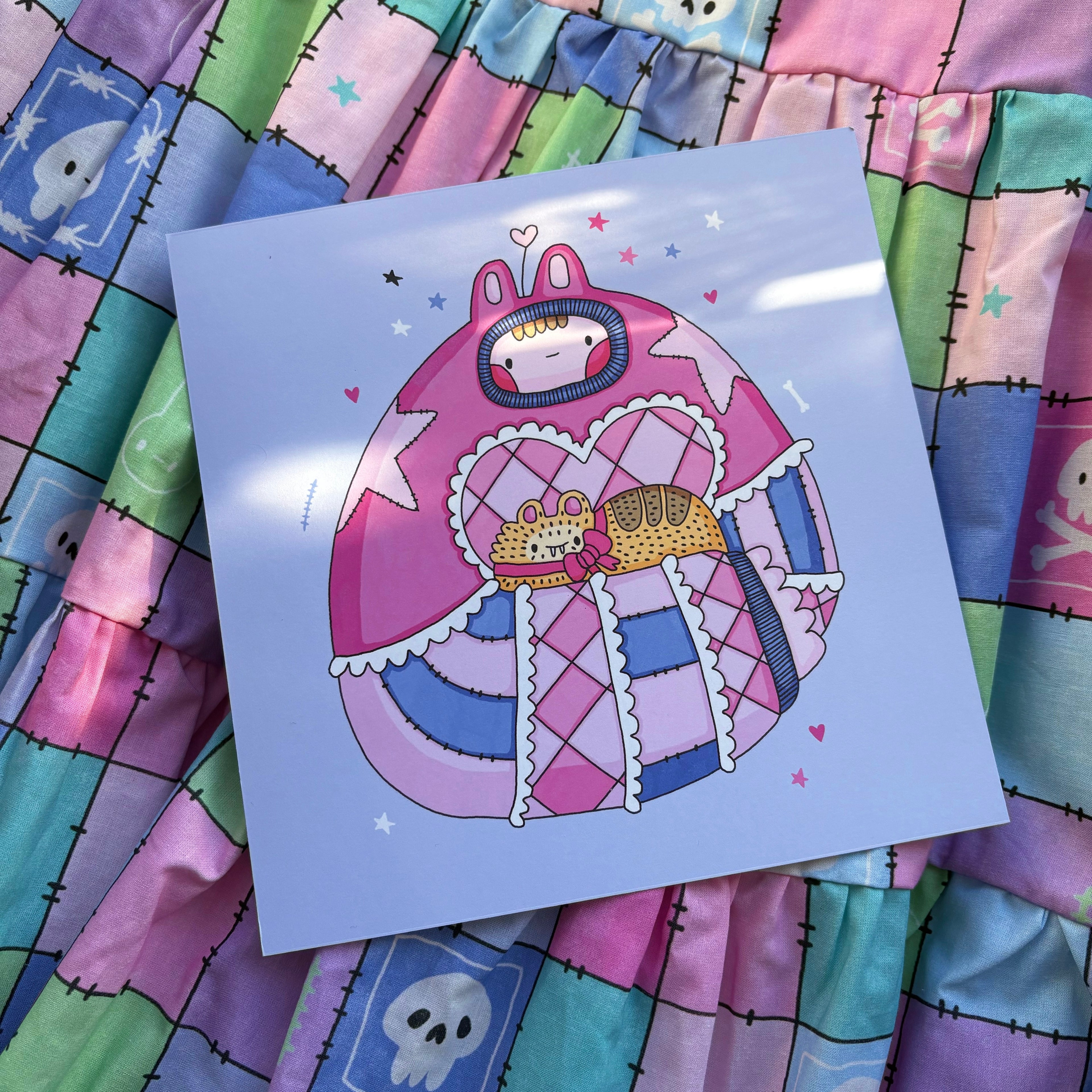 Kitty Love Square Print