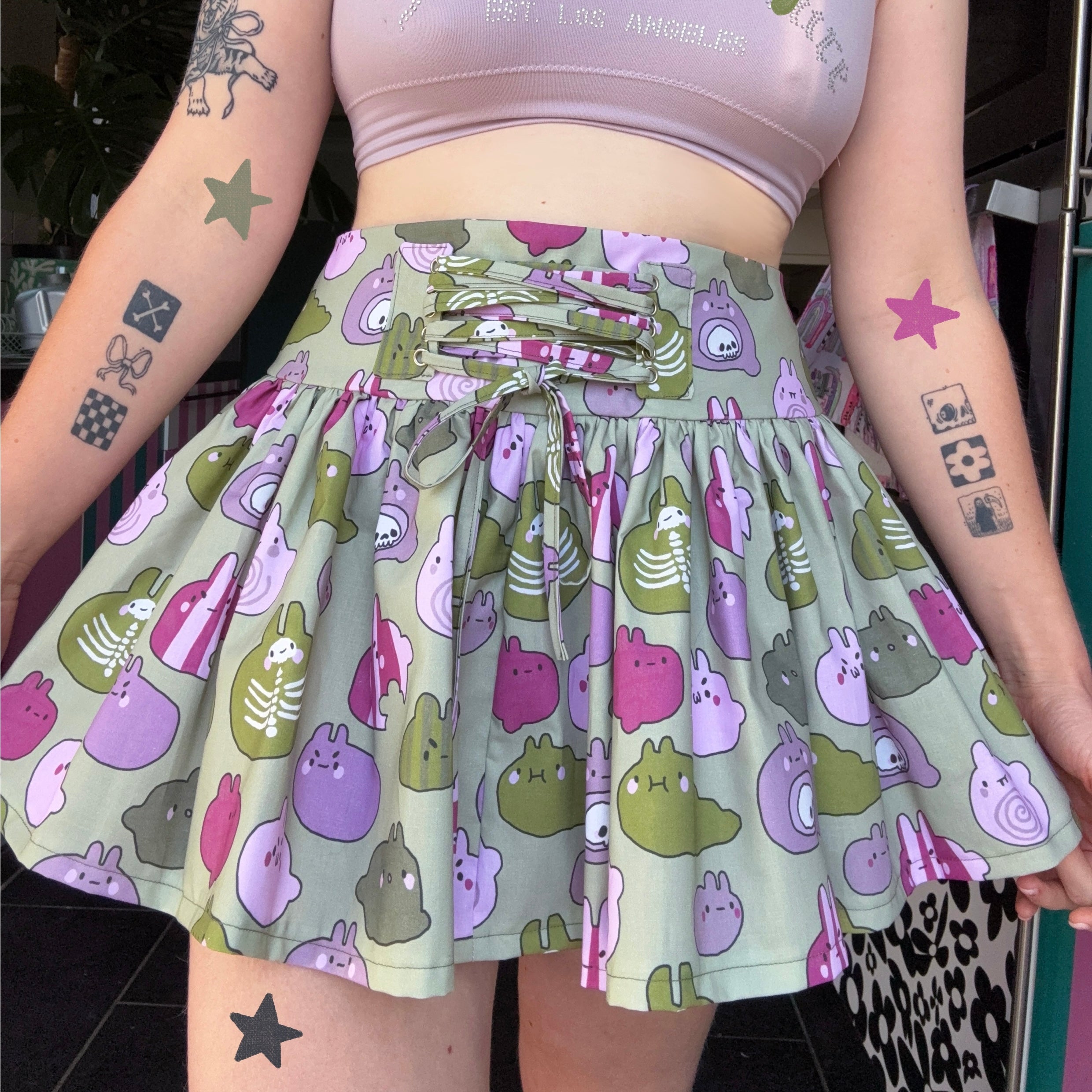 Spooky Buns Corset Mini Ruffled Skirt (UK10)