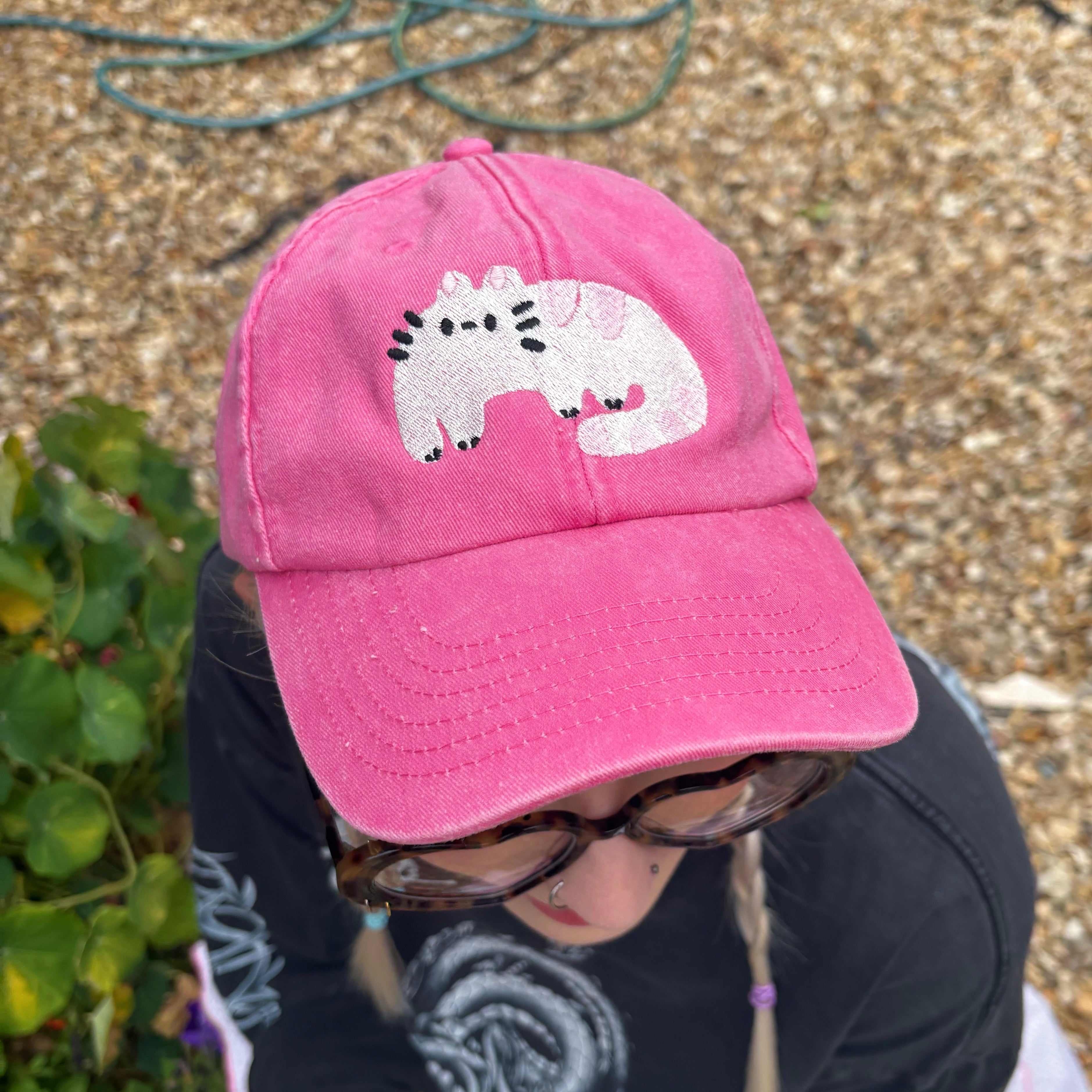 Pink Long Cat Cap
