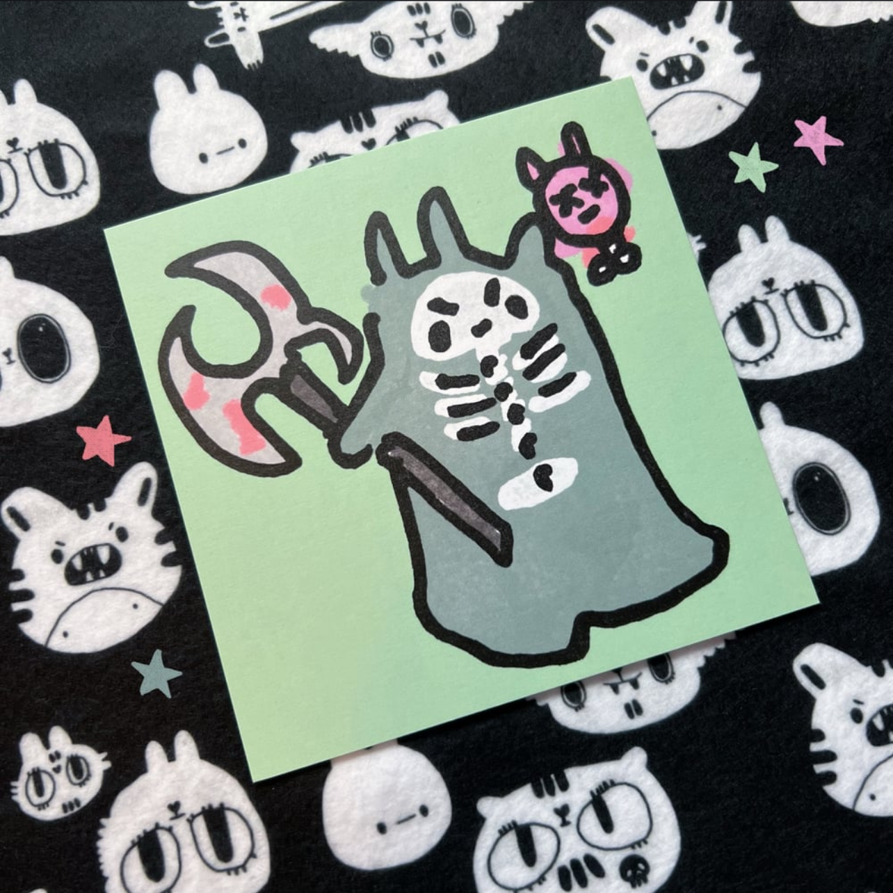 Beheaded Bun Mini Print