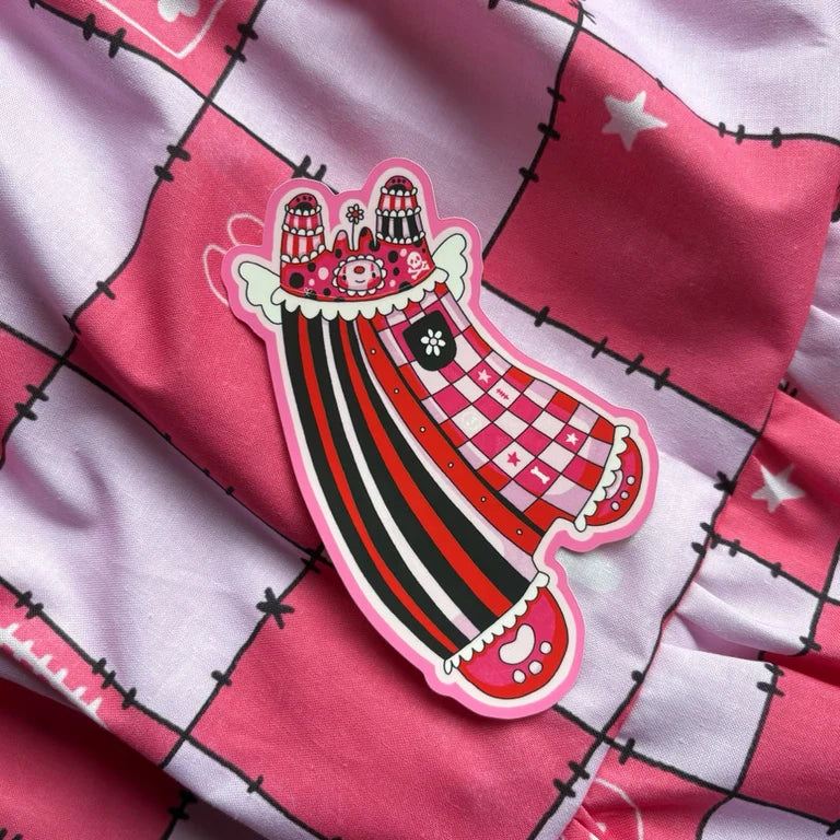 Clown Kitty Sticker